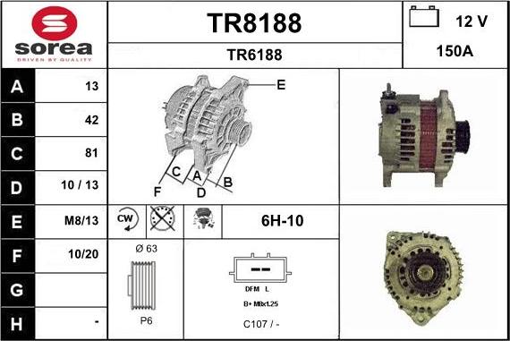 SNRA TR8188 - Alternatore autozon.pro