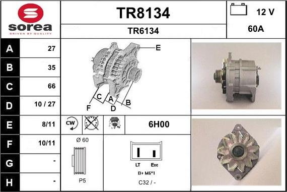 SNRA TR8134 - Alternatore autozon.pro