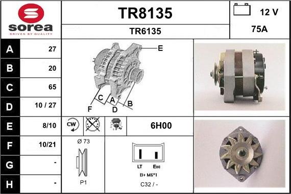 SNRA TR8135 - Alternatore autozon.pro