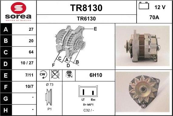 SNRA TR8130 - Alternatore autozon.pro