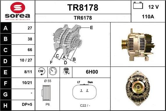 SNRA TR8178 - Alternatore autozon.pro