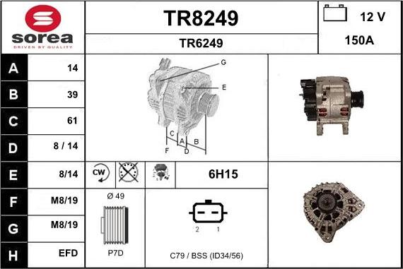 SNRA TR8249 - Alternatore autozon.pro