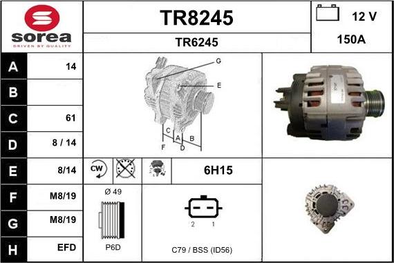 SNRA TR8245 - Alternatore autozon.pro