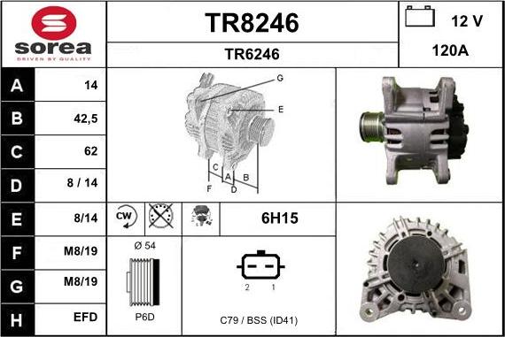 SNRA TR8246 - Alternatore autozon.pro