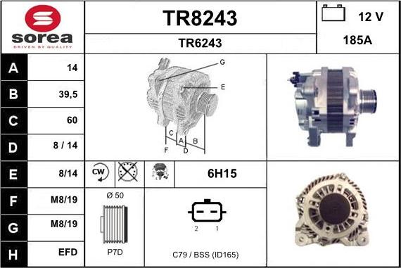 SNRA TR8243 - Alternatore autozon.pro