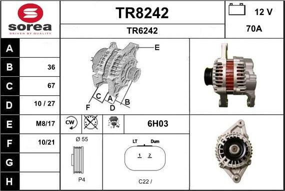 SNRA TR8242 - Alternatore autozon.pro