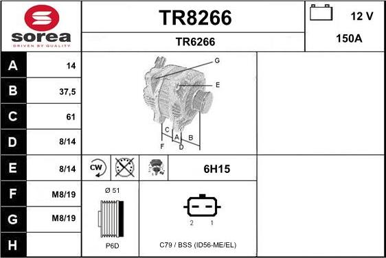 SNRA TR8266 - Alternatore autozon.pro