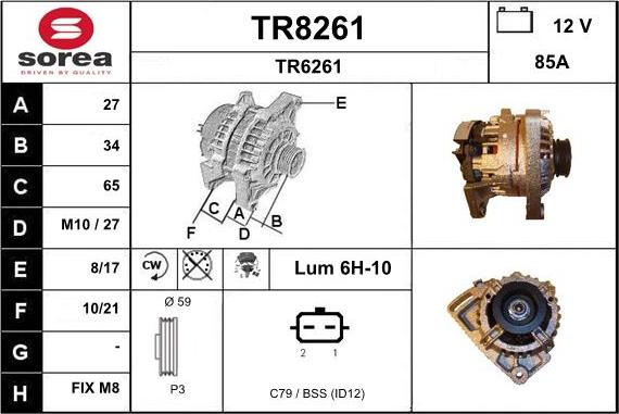 SNRA TR8261 - Alternatore autozon.pro