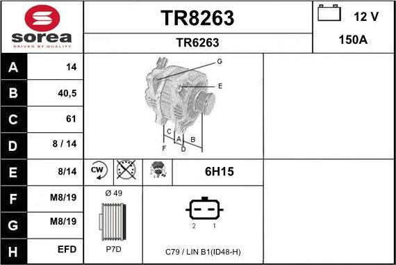 SNRA TR8263 - Alternatore autozon.pro