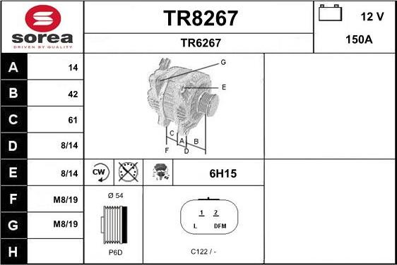 SNRA TR8267 - Alternatore autozon.pro