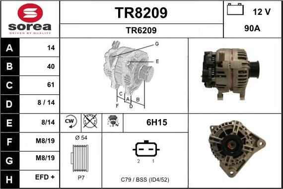 SNRA TR8209 - Alternatore autozon.pro