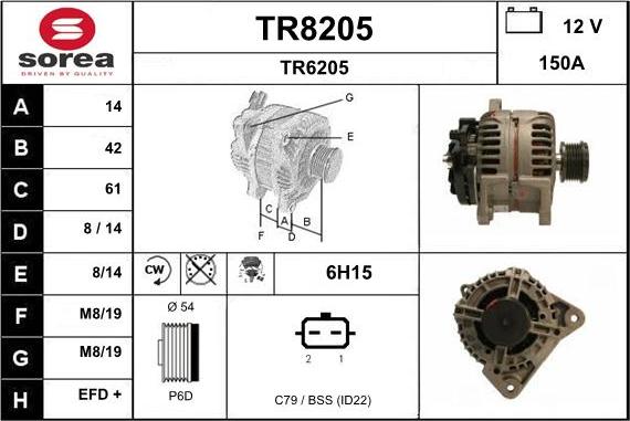 SNRA TR8205 - Alternatore autozon.pro