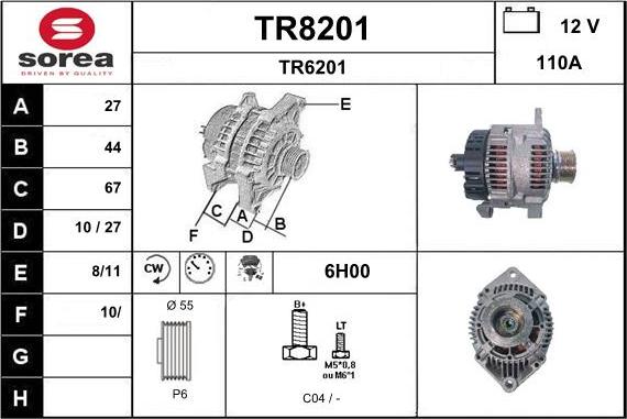 SNRA TR8201 - Alternatore autozon.pro