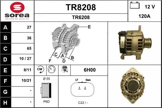 SNRA TR8208 - Alternatore autozon.pro