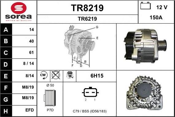 SNRA TR8219 - Alternatore autozon.pro