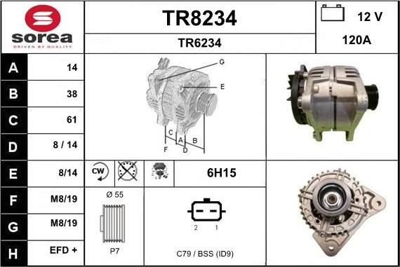 SNRA TR8234 - Alternatore autozon.pro