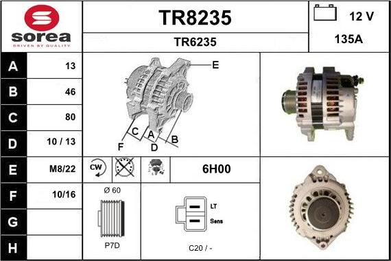 SNRA TR8235 - Alternatore autozon.pro