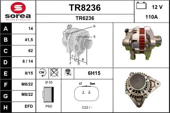 SNRA TR8236 - Alternatore autozon.pro