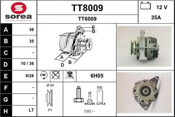 SNRA TT8009 - Alternatore autozon.pro