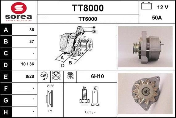 SNRA TT8000 - Alternatore autozon.pro