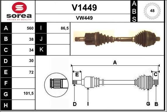 SNRA V1449 - Albero motore / Semiasse autozon.pro