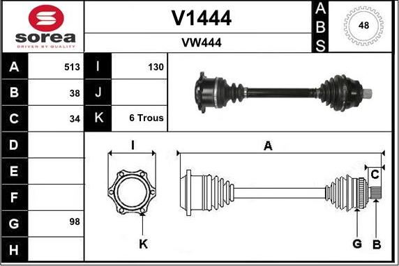 SNRA V1444 - Albero motore / Semiasse autozon.pro