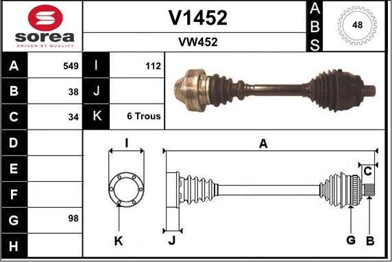 SNRA V1452 - Albero motore / Semiasse autozon.pro