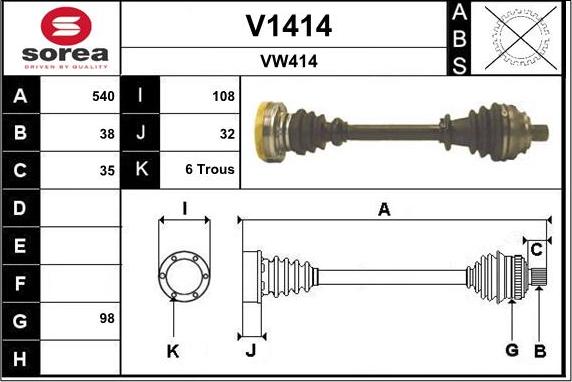 SNRA V1414 - Albero motore / Semiasse autozon.pro