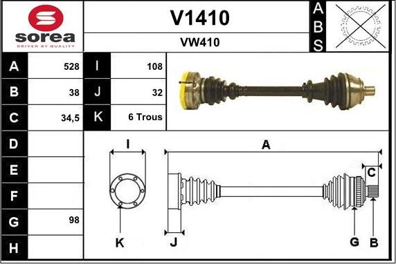 SNRA V1410 - Albero motore / Semiasse autozon.pro