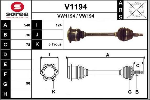 SNRA V1194 - Albero motore / Semiasse autozon.pro