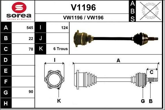 SNRA V1196 - Albero motore / Semiasse autozon.pro