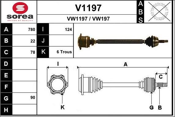 SNRA V1197 - Albero motore / Semiasse autozon.pro