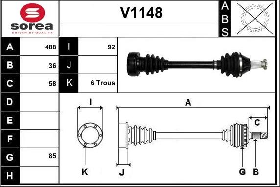 SNRA V1148 - Albero motore / Semiasse autozon.pro