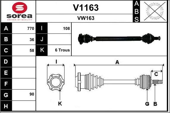 SNRA V1163 - Albero motore / Semiasse autozon.pro