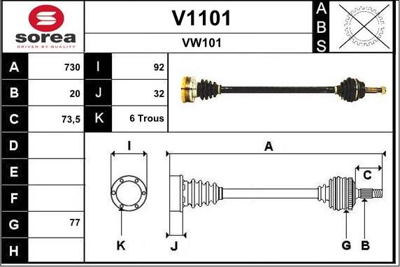 SNRA V1101 - Albero motore / Semiasse autozon.pro