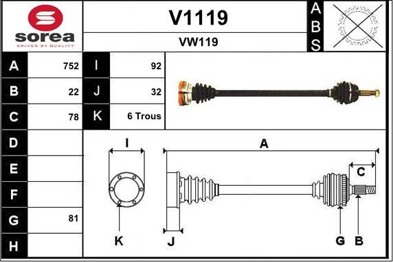 SNRA V1119 - Albero motore / Semiasse autozon.pro