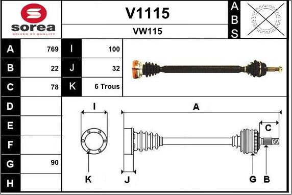 SNRA V1115 - Albero motore / Semiasse autozon.pro