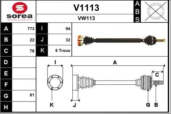 SNRA V1113 - Albero motore / Semiasse autozon.pro