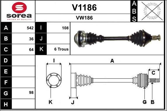 SNRA V1186 - Albero motore / Semiasse autozon.pro