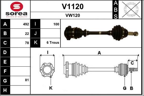 SNRA V1120 - Albero motore / Semiasse autozon.pro