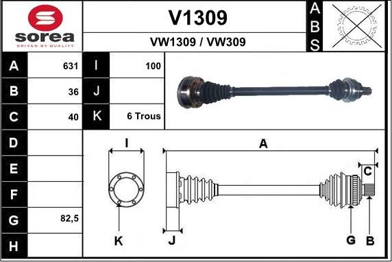 SNRA V1309 - Albero motore / Semiasse autozon.pro