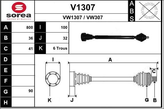 SNRA V1307 - Albero motore / Semiasse autozon.pro