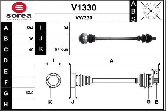 SNRA V1330 - Albero motore / Semiasse autozon.pro