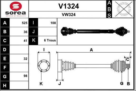 SNRA V1324 - Albero motore / Semiasse autozon.pro