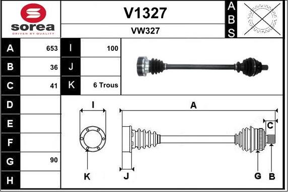 SNRA V1327 - Albero motore / Semiasse autozon.pro