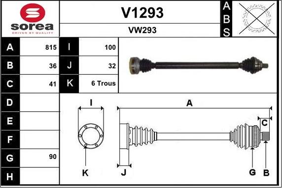 SNRA V1293 - Albero motore / Semiasse autozon.pro