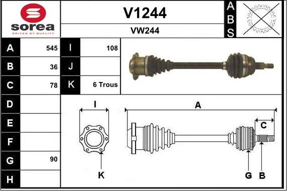 SNRA V1244 - Albero motore / Semiasse autozon.pro