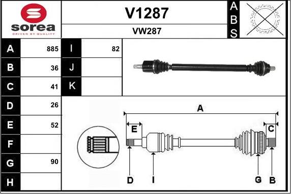 SNRA V1287 - Albero motore / Semiasse autozon.pro