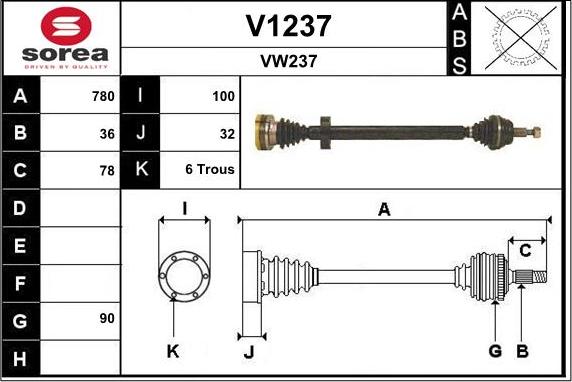 SNRA V1237 - Albero motore / Semiasse autozon.pro