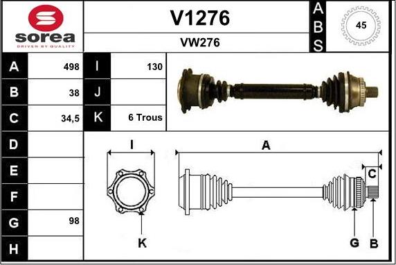 SNRA V1276 - Albero motore / Semiasse autozon.pro